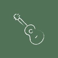 Guitar icon drawn in chalk N4