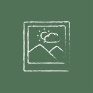 Picture icon drawn in chalk