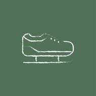 Skate icon drawn in chalk