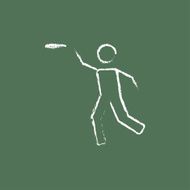 Frisbee icon drawn in chalk