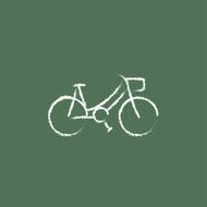 Bicycle icon drawn in chalk N2