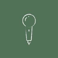 Microphone icon drawn in chalk N2