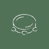 Tambourine icon drawn in chalk