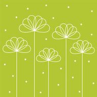 flower green background