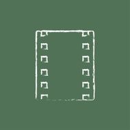 Negative icon drawn in chalk