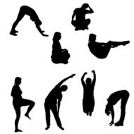 Vector silhouette of a woman N1172