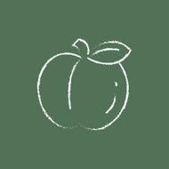 Apple icon drawn in chalk