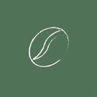 Coffee bean icon drawn in chalk