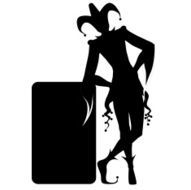 The black silhouette of a joker