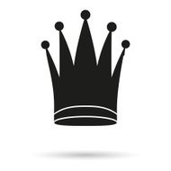 Silhouette simple symbol of classic royal queen Crown