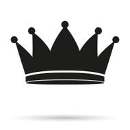 Silhouette simple symbol of classic royal king Crown