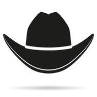 Silhouette symbol of cowboy hat