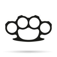 Silhouette simple symbol of Brassknuckles