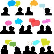 Speaking heads and Speech bubble