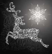 Deer and snowflake N2