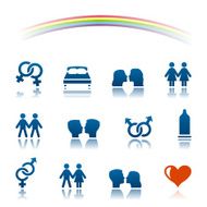 Love and sex icon set