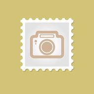 Photo Camera vector stamp
