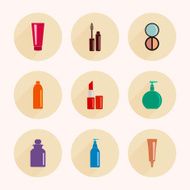 Makeup icons in flat style N2