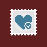 Heart medical stamp
