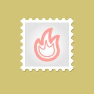 fire vector stamp