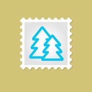 Forest vector stamp