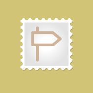 Road Signpost vector stamp