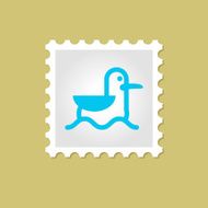 Seagull vector stamp