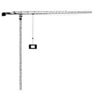 Silhouette of one construction cranes Vector illustration N2