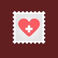Heart medical stamp N2