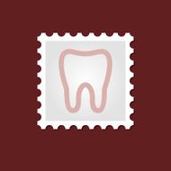 Tooth medical stamp
