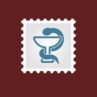 Snake medical stamp