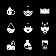 Set icons of water