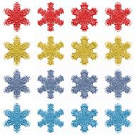 4 sets of isolated snowflakes