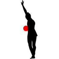 Silhouette girl gymnast with the ball Vector illustration N2