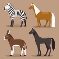 Set equines Vector Illustration