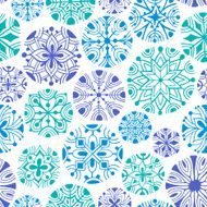 Snowflakes seamless pattern N11