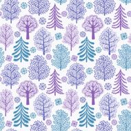 Winter forest seamless pattern N7