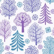 Winter forest seamless pattern N8