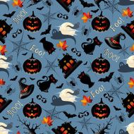 Halloween Background Seamless Pattern