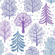 Trees seamless pattern N5