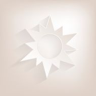 Flat Sun Icon with shadow