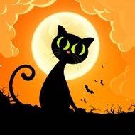 Vector Black Cat