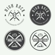 Vintage mountaineering logos badges emblems N2