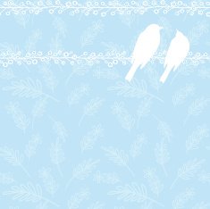 Pair of Robins On Seamless Background