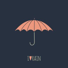 Umbrella icon on black background N2