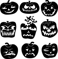 Halloween Pumpkin Silhouettes