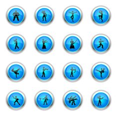 Blue Icons - Martial Arts