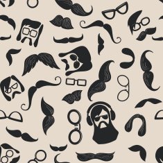 Pattern with moustache N2