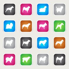 Multicolor Icons - Dogs