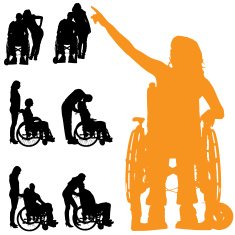 Vector silhouette of a people N143